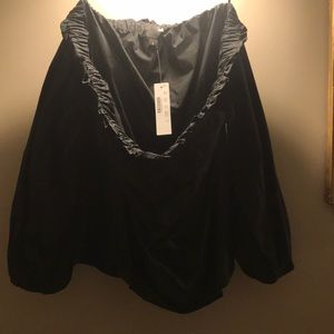 Black off the shoulder shirt